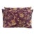 Vintage Jacquard Brocade Pillow Pair in Eggplant and Burnt Orange For Sale