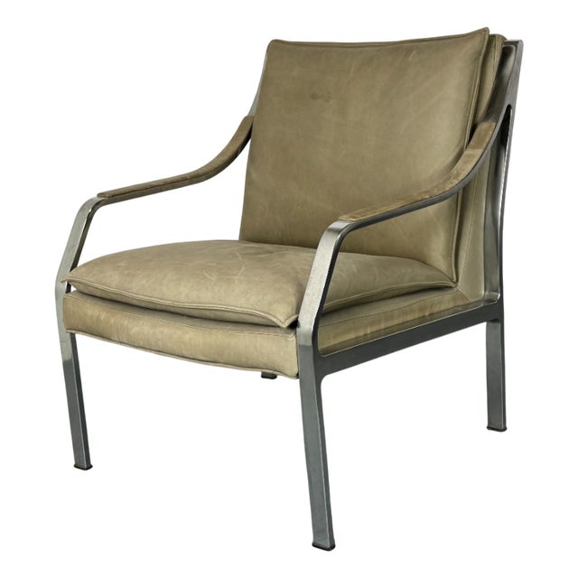 Vintage Lounge Chair in Leather by Fabricius and Kastholm for Walter Knoll, 1970s For Sale