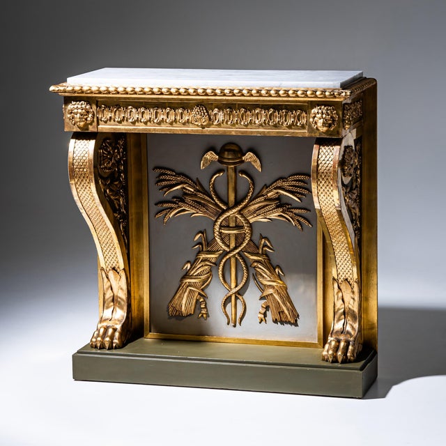 Empire Wall Console by P. G. Bylander, 1800s For Sale - Image 12 of 12