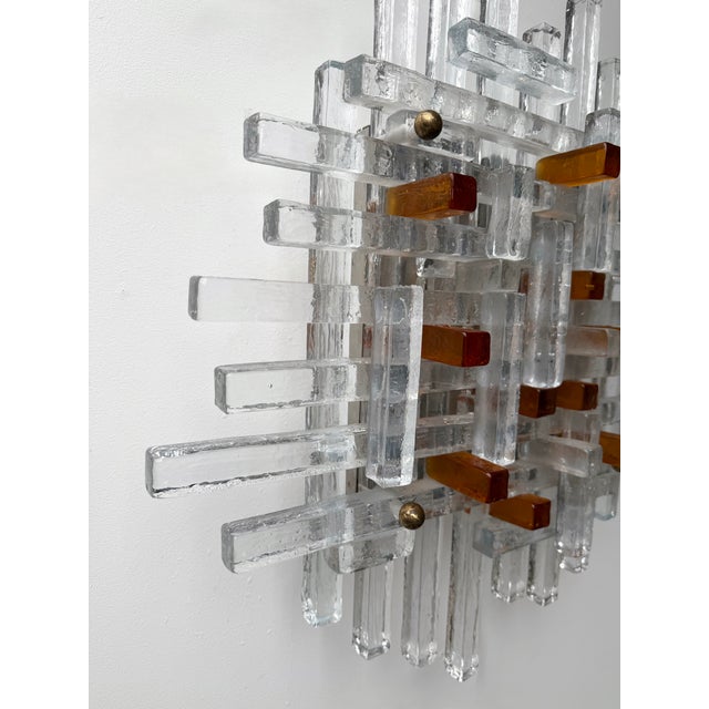 Large Glass Sconce by Poliarte, Italy, 1970s For Sale - Image 12 of 12