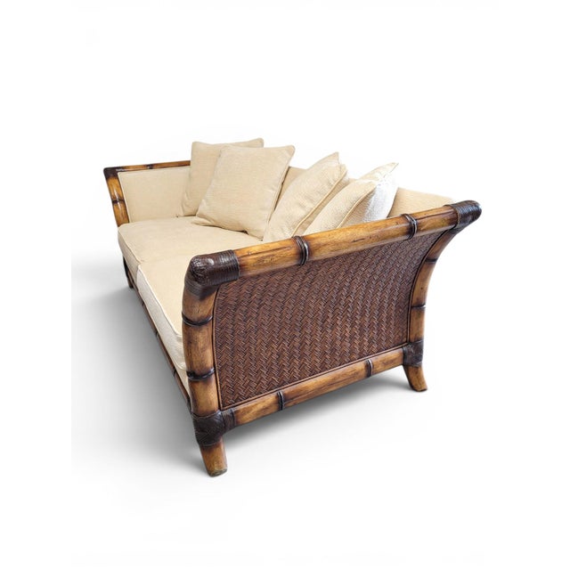 Wood Postmodern Flared Arm Tuxedo Sofa in Textured Velvet For Sale - Image 7 of 17