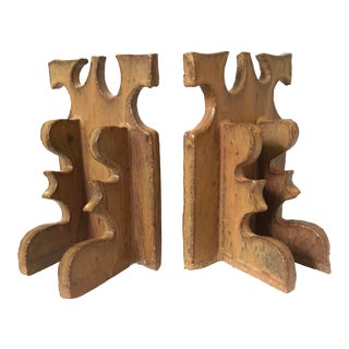 Mid Century Stoneware Bookends For Sale