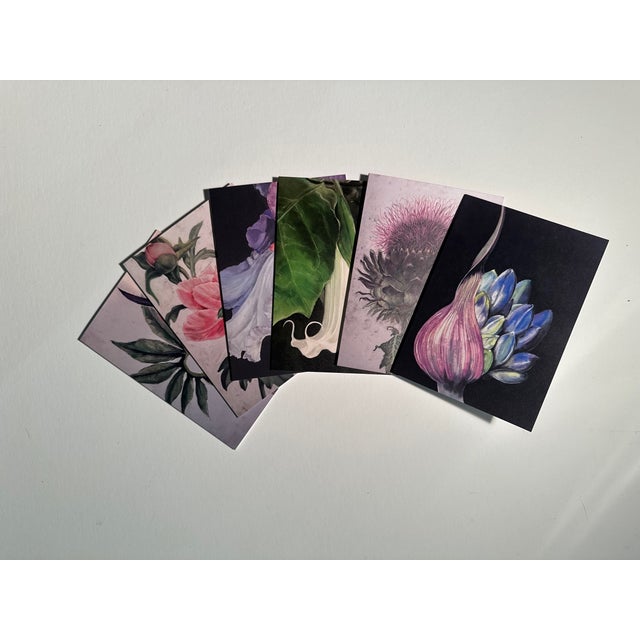 Realism This Is a Set of 6 Botanical Folded Note Cards Printed From My Pastel Drawings of Plants and Flowers For Sale - Image 3 of 10