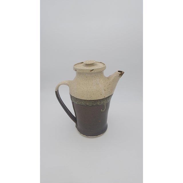 Vintage Studio Pottery Tall Pitcher with Lid For Sale In Philadelphia - Image 6 of 10