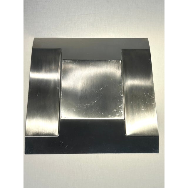 1980s Vintage Alessi Stainless Steel Platter For Sale - Image 5 of 14