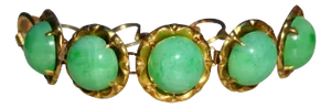 The Bozemann: Ladies 18K Gold Natural Jadeite Bracelet