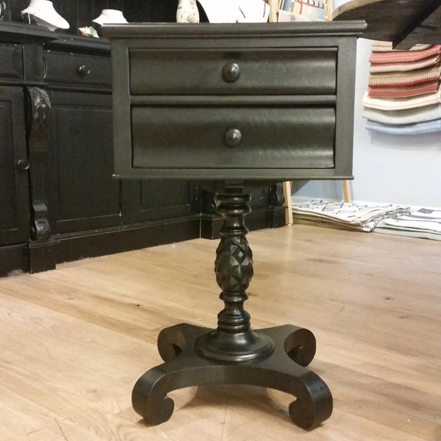 Black Pedestal Nightstand Chairish