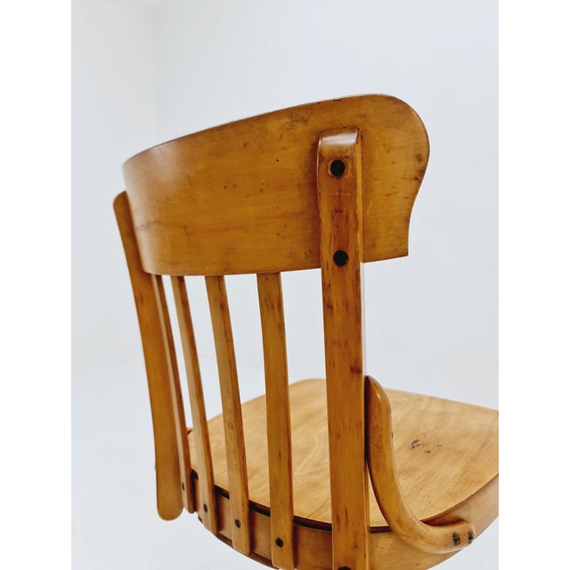 Bauhaus Swivel Office Chair in Wood by Puffdreh Kontorchair, 1930s For Sale - Image 9 of 11