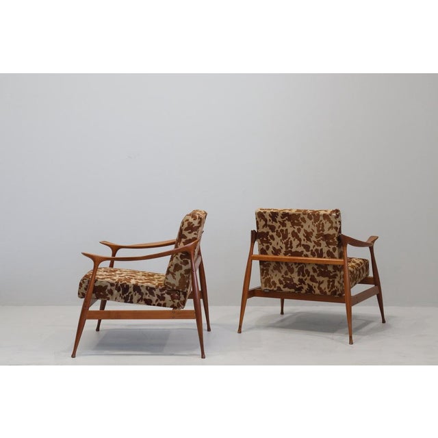Mid-Century Modern Armchairs by Ico Parisi for Fratelli Reguitti, Italy, 1959, Set of 2 For Sale - Image 3 of 16
