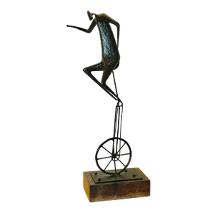 Jack Boyd (1934-?, American) Bronze Sculpture of a Cyclist C.1965
