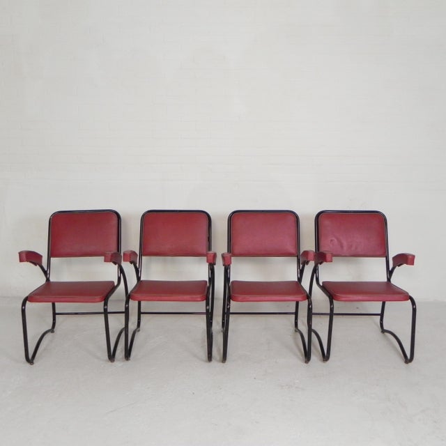 Bauhaus Armchairs and Coffee Table with Tubular Frame, 1950s, Set of 5 For Sale - Image 11 of 18