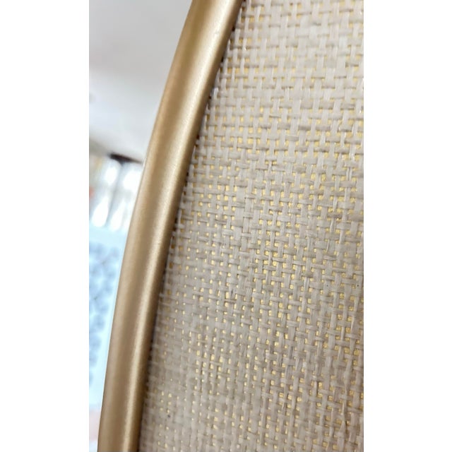 Mid-Century Modern Modern Grasscloth Mirror For Sale - Image 3 of 4