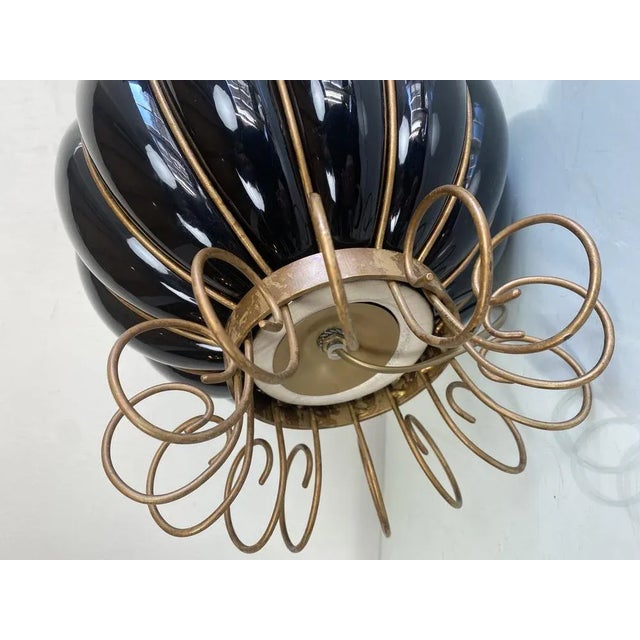 French Pumpkin Shape Ceramic Table Lamp by Robert Kostka, 1970s For Sale - Image 13 of 18