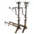 Early 20th Century Large Hand Wrought Gothic Arts and Crafts Andirons - a Pair For Sale - Image 5 of 5