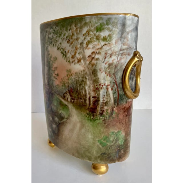 Late 19th Century Antique Guerin Limoges Porcelain Cachepot Vase For Sale - Image 5 of 13