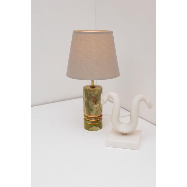 Metal Mid-Century Modern Italian Brass Table Lamp, 1970s For Sale - Image 7 of 16
