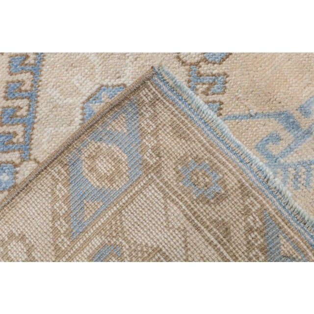 Fine Antique Turkish Oushak Wool Rug 6'6'' X 9'7'' For Sale - Image 11 of 12