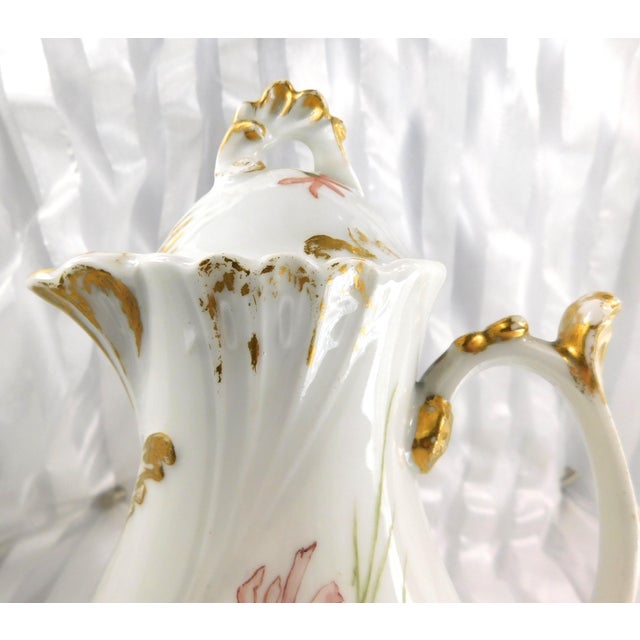 White Late 18th Century Dated Jean Pouyat Limoges Chocolate Pot Teapot For Sale - Image 8 of 15