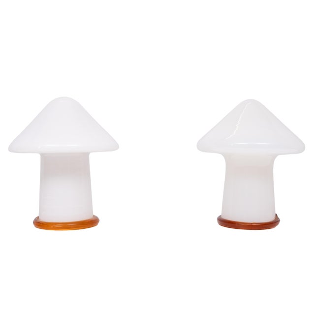 Murano Glass Mushroom Table Lamps, Italy, 1970s, Set of 2 For Sale - Image 4 of 12