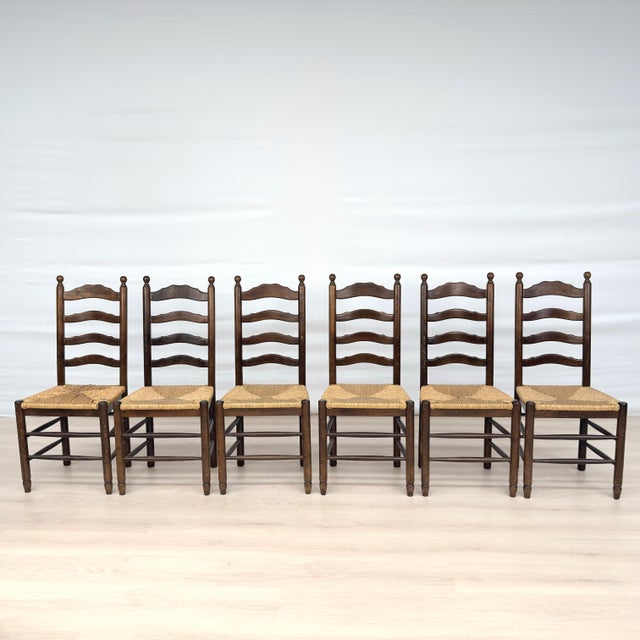 French Farmhouse Dining Chairs – Set of 6 For Sale - Image 4 of 11