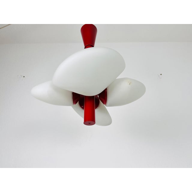 Mid-Century Modern Red Kaiser 4-Arm Space Age Chandelier, 1960s, Germany For Sale - Image 11 of 13