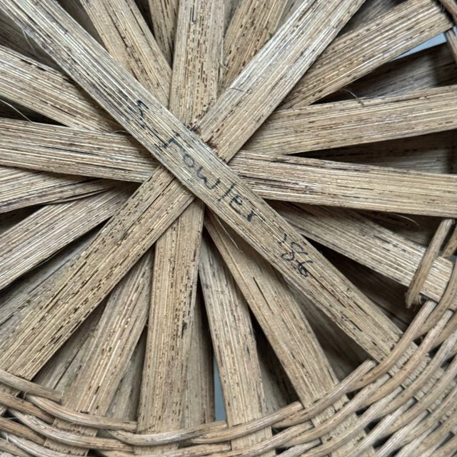 Wood Vintage Hand-Woven Fruit Basket With Delicate Coiled Detail For Sale - Image 7 of 7