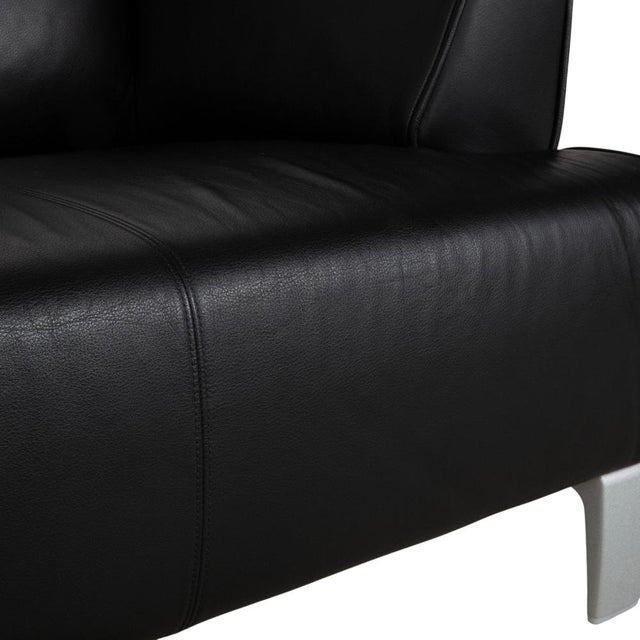 Model 2300 2-Seater Sofa in Black Leather from Rolf Benz For Sale - Image 4 of 14