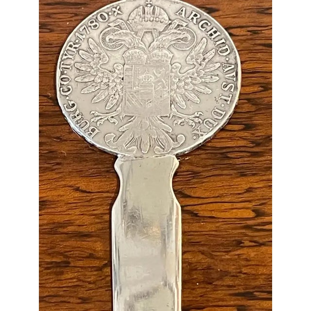 18th Century Maria Theresa Austria-Habsburg 1780 Silver Coin Letter Opener For Sale - Image 10 of 10