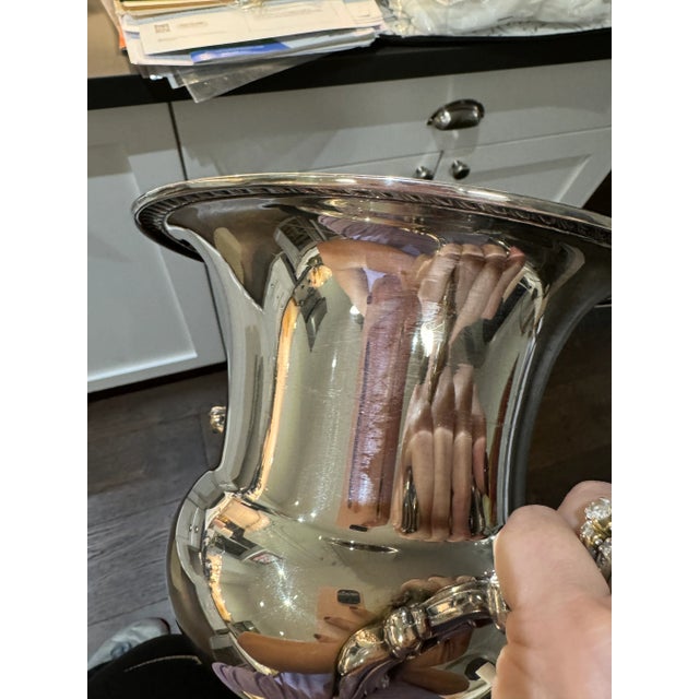French Vintage Silverplated Champagne Chiller by Wm Rogers For Sale - Image 3 of 10