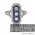 Platinum (950) Natural Diamond and Natural Sapphire Elegant Ring For Sale - Image 10 of 11