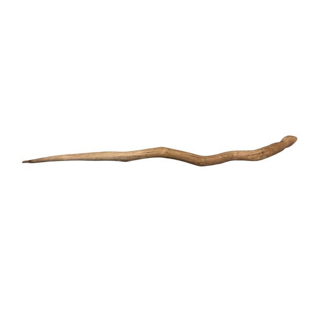 Tribal Vintage Tribal Naturalistic Carved Lg Snake Papua New Guinea 49.5" W For Sale - Image 3 of 8