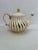 Shabby Chic Ivory and Gold Swirl English Tea Pot For Sale - Image 3 of 8