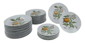 China Dinner Service with a Botanical Print attributed to Munting Abraham from Richard Ginori, 1980s, Set of 30