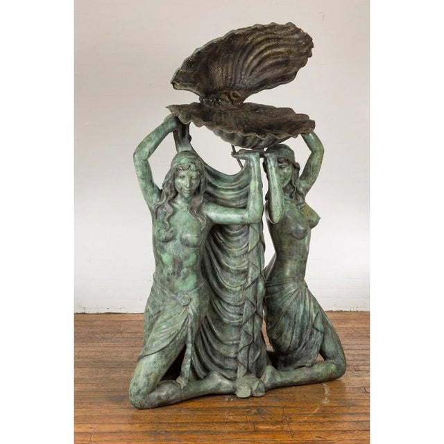 Bronze Greco Roman Inspired Three Nymph Fountain For Sale - Image 4 of 18