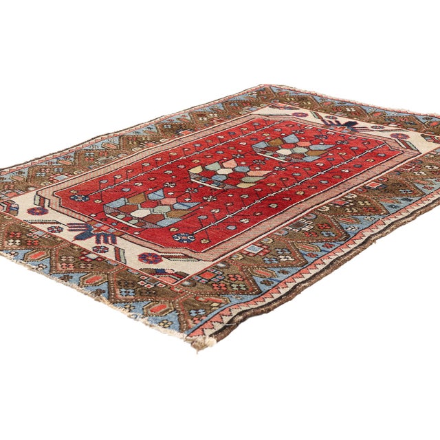 54145 Antique Persian Malayer Rug, 02'10 x 03'10. The Sacred Offering: Late 19th Century Persian Malayer Masterpiece of...