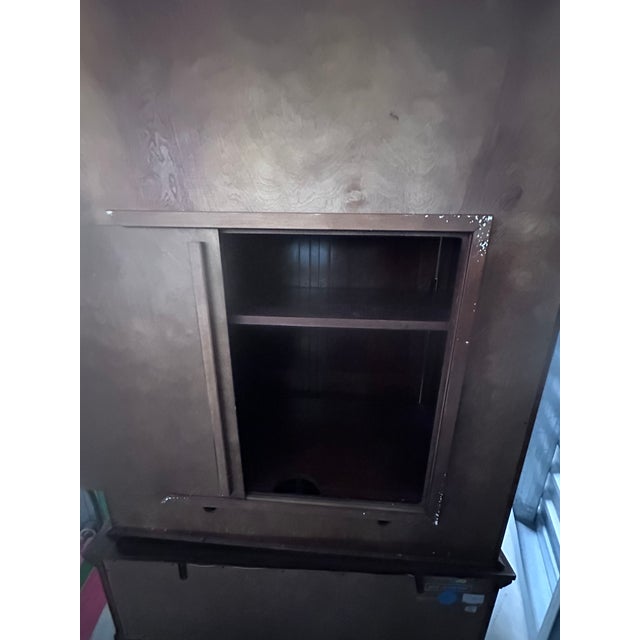2000s Postmodern Broyhill Vantana Wood Armoire 2 Door Piece Drawer Cabinet Wardrobe Tv Entertainment For Sale - Image 13 of 17