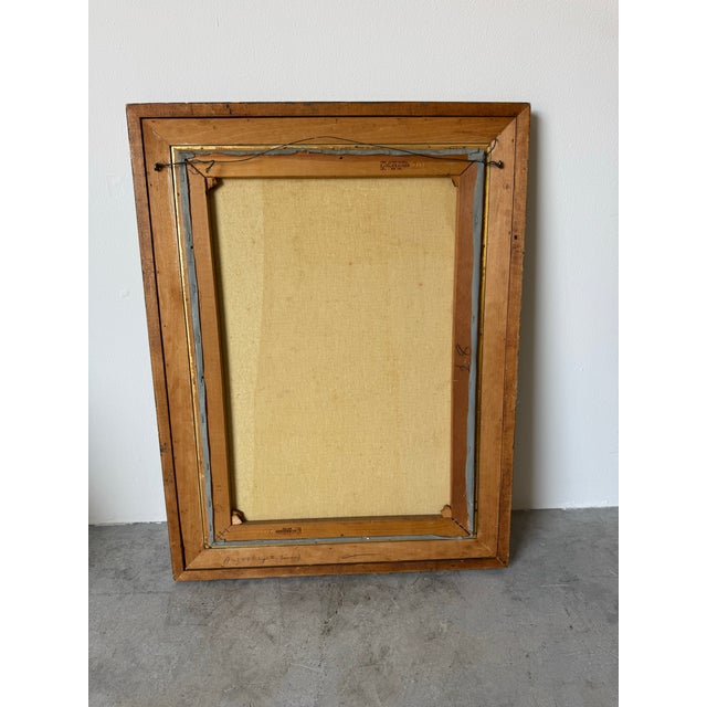 1960’s Vintage S. Hittle Girl and Boy Figurative Portrait Oil on Canvas Painting Framed For Sale - Image 12 of 12