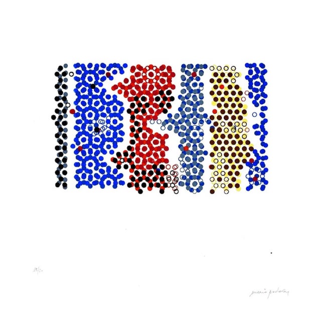 Sinuous Geometries - Original Lithograph by Mario Padovan - 1970s 1970s For Sale