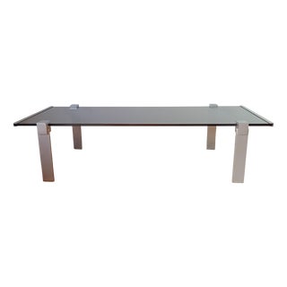 Smoked Glass Coffee Table For Sale