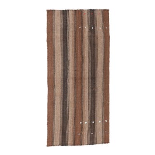 Brown Vintage Small Kilim Rug - 2`8″ X 5`11″ For Sale