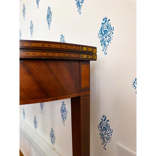 Antique Early 1900s American Neoclassical Revival Mahogany Game Table With Inlay For Sale - Image 15 of 18
