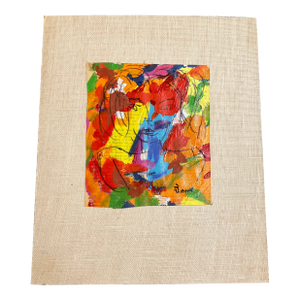 1960’s Original Abstract Expressionist Portrait Drawing / Painting