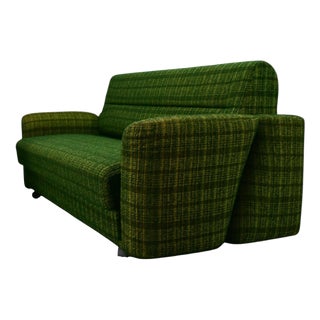Vintage Italian Three-Seater Sofa in Green, 1970s For Sale