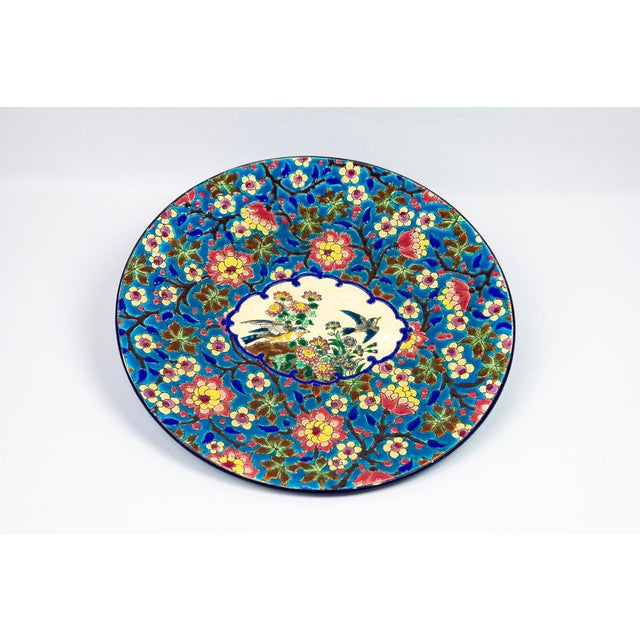 Large Antique Enamel Dish from Longwy, 1940s For Sale - Image 9 of 12