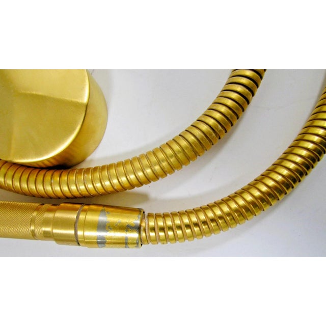 2000 - 2009 Sherle Wagner Gold Plated Knurled Hand Shower With Hose 0832sply-Gp For Sale - Image 5 of 10