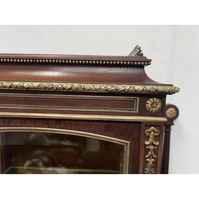 Napoleon III Mahogany and Chased Bronze Display Cabinet, 1800s For Sale - Image 11 of 18