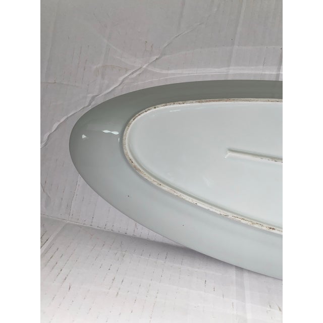 Ceramic Vintage Pillivuyt Grandmillennial French Porcelain Salmon Platter For Sale - Image 7 of 9
