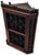Outstanding Antique Beautifully Hand Carved Solid Mahogany Wall Hanging Corner Cabinet - Signed & Dated 1900 For Sale - Image 10 of 18