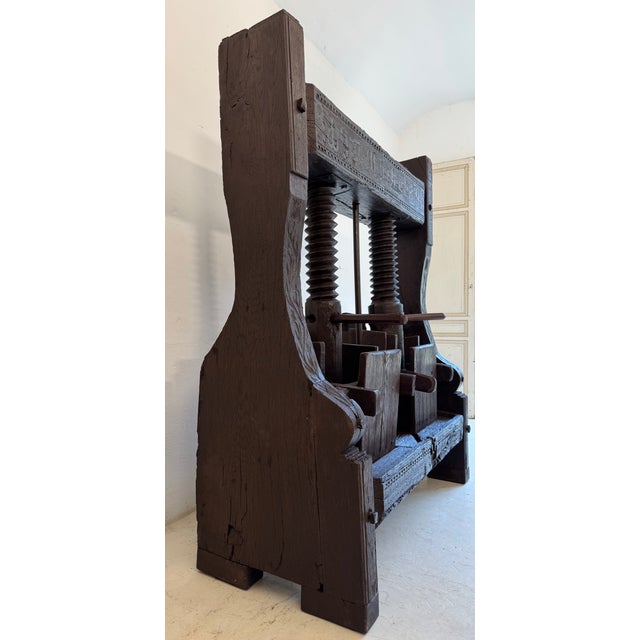 Large Antique Rustic Wine Press For Sale - Image 18 of 18