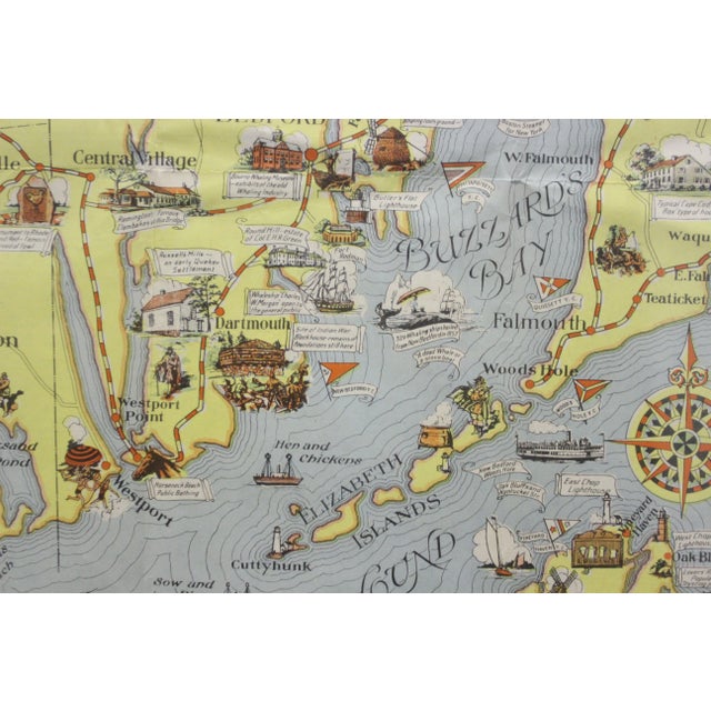 Mount Hope Bridge, Bristol, Rhode Island Map, 1933 For Sale - Image 4 of 7